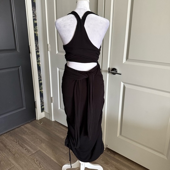 Free People Beach Paradise Convertible Multi-way Tie Dress in Black Size M - Picture 7 of 10